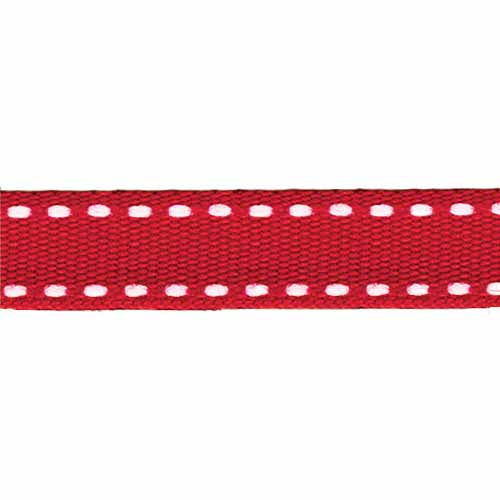 CREATIV DÉCOR Double Saddle Stitch Ribbon 10mm x 20m - Red