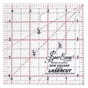 SEW EASY Square Ruler - 41⁄2″ x 41⁄2″ (11.4 x 11.4cm)