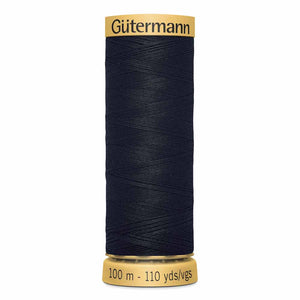 GÜTERMANN Cotton 50wt Thread 100m - Black