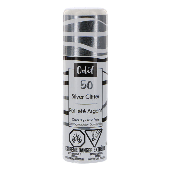 ODIF Glitter Spray Varnish - Silver - 94g