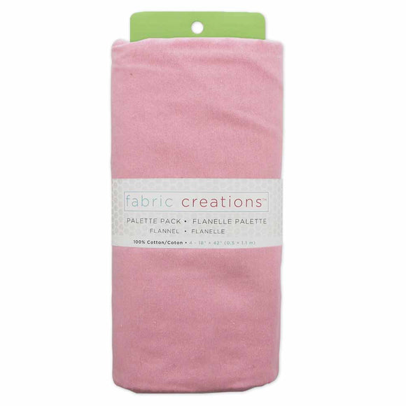 FABRIC CREATIONS Flannel Solids Fabric - Baby Pink - 1.8 x 1m (2yds x 42″)