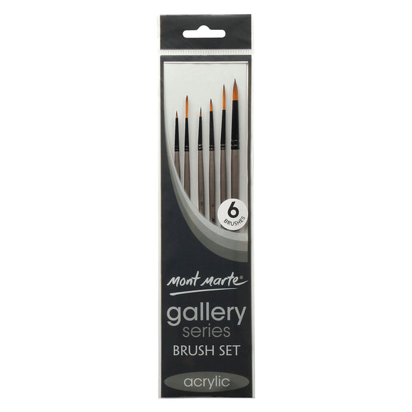MONT MARTE Gallery Series Brush Set Acrylic - 6pcs