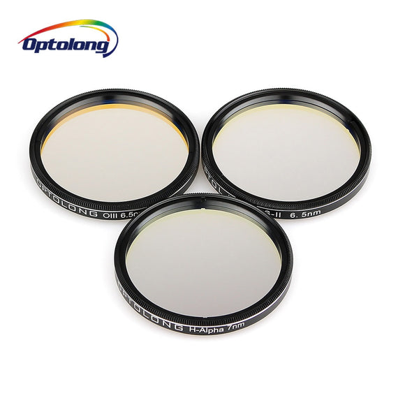 OPTOLONG 2'' Filter SHO H-Alpha 7nm SII-CCD 6.5nm OIII-CCD 6.5nm Narrow Band for Astronomy Telescope Monocular Deep Sky LD1013D